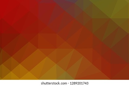 Light Green, Red vector blurry triangle texture. Glitter abstract illustration with an elegant design. New texture for your design.