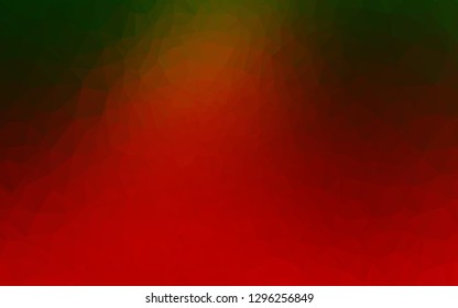 Light Green, Red vector blurry triangle template. Brand new colorful illustration in with gradient. New texture for your design.