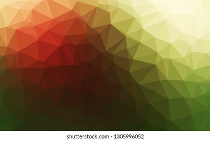 Light Green, Red vector blurry triangle template. Brand new colorful illustration in with gradient. Template for a cell phone background.