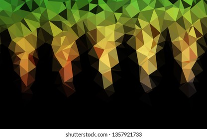 Light Green, Red vector blurry triangle template. Colorful illustration in abstract style with gradient. New texture for your design.