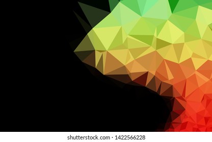 Light Green, Red vector blurry triangle texture. An elegant bright illustration with gradient. Completely new design for your business.