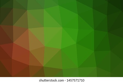 Light Green, Red vector blurry triangle pattern. Colorful illustration in abstract style with gradient. Elegant pattern for a brand book.