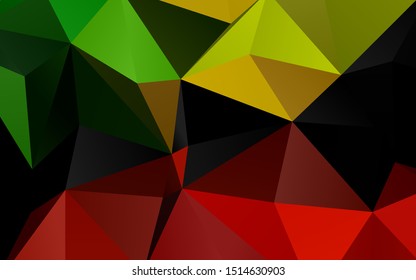 Light Green, Red vector blurry triangle template. A completely new color illustration in a vague style. Template for a cell phone background.