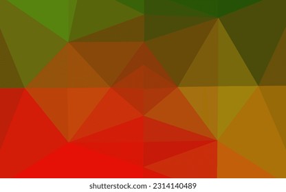 Light Green, Red vector blurry triangle pattern. Creative illustration in halftone style with gradient. Textured pattern for background.