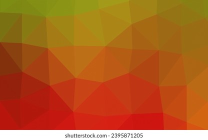 Light Green, Red vector blurry triangle texture. Brand new colorful illustration in with gradient. Polygonal design for your web site.