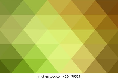 Light Green Red vector blurry triangle background design. Geometric background in Origami style with gradient. 
