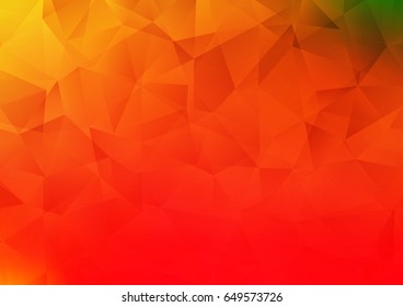 Light Green, Red vector blurry triangle template. An elegant bright illustration with gradient. The polygonal design can be used for your web site.