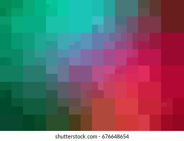 Light Green, Red vector blurry rectangle background design. Geometric background in Origami style with gradient. 
