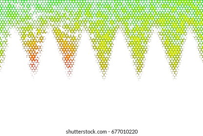 Light Green, Red vector blurry hexagon background design. Geometric background in Origami style with gradient. 