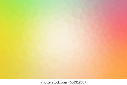 Light Green, Red vector blurry triangle background design. Geometric background in Origami style with gradient. 