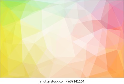 Light Green, Red vector blurry triangle background design. Geometric background in Origami style with gradient. 