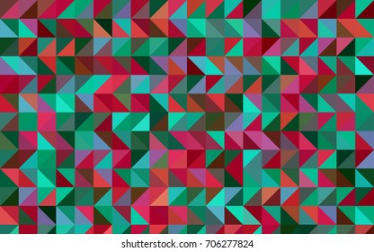 Light Green, Red vector blurry triangle pattern. A vague abstract illustration with gradient. Triangular pattern for your business design.