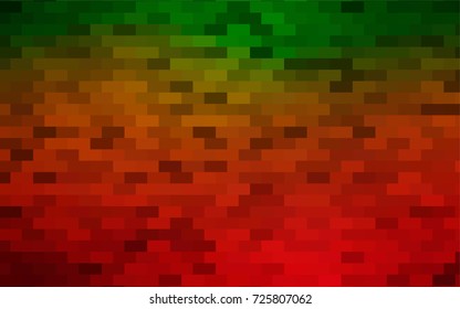 Light Green, Red vector blurry rectangular background. Geometric background in square style with gradient. The pattern can be used for brand-new background.