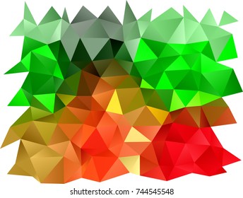 Light Green, Red vector blurry triangle pattern. An elegant bright illustration with gradient. The completely new template can be used for your brand book.