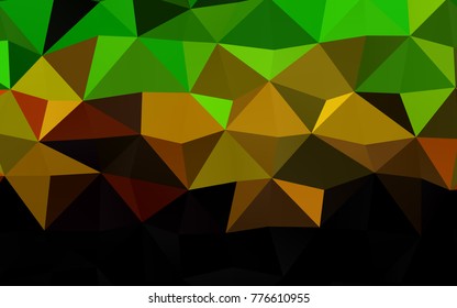 Light Green, Red vector blurry triangle pattern. Brand-new colored illustration in blurry style with gradient. The completely new template can be used for your brand book.