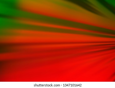 Light Green, Red vector bokeh template. Glitter abstract illustration with an elegant design. The elegant pattern for brand book.