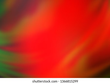 Light Green, Red vector bokeh template. Creative illustration in halftone style with gradient. The best blurred design for your business.