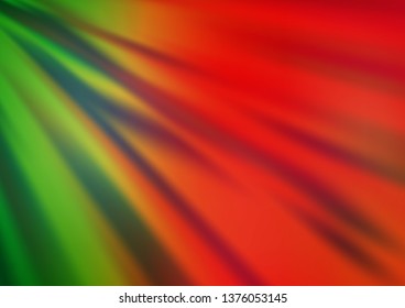 Light Green, Red vector bokeh and colorful pattern. Glitter abstract illustration with an elegant design. A new texture for your design.