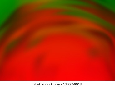 Light Green, Red vector bokeh template. Colorful abstract illustration with gradient. A completely new template for your design.