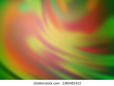 Light Green, Red vector bokeh and colorful pattern. A completely new color illustration in a bokeh style. The template can be used for your brand book.