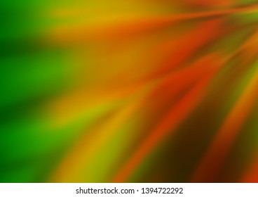 Light Green, Red vector bokeh template. Colorful abstract illustration with gradient. Brand new style for your business design.