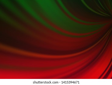 Light Green, Red vector bokeh pattern. Colorful illustration in abstract style with gradient. Brand new style for your business design.