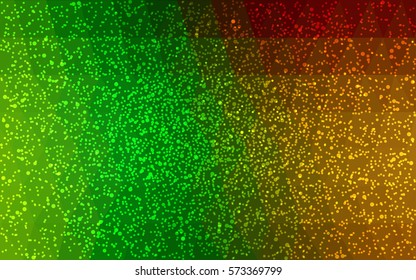 Light Green, Red vector christmas polygon background. Low poly Illustration consisting of triangles with snowflakes. Texture background of New Year celebration.