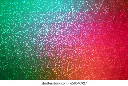 Light Green, Red vector christmas polygon background. Low poly Illustration consisting of triangles with snowflakes. Texture background of New Year celebration.