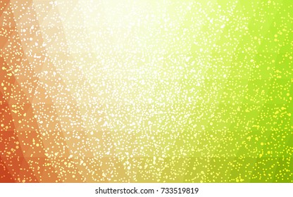 Light Green, Red vector christmas polygon background. Low poly Illustration consisting of triangles with snowflakes. Texture background of New Year celebration.