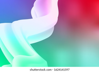 Light Green, Red vector colorful abstract background. A completely new colored illustration in blur style. New style for your business design.