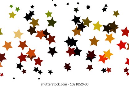 Light Green, Red vector cover with small and big stars. Stars on blurred abstract background with gradient. The pattern can be used for websites.