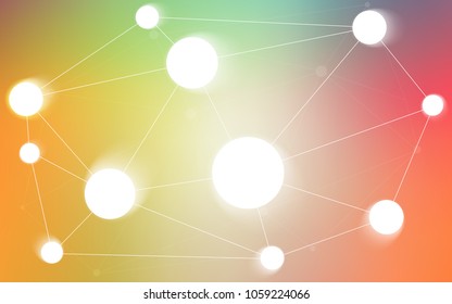 Light Green, Red vector cover with spots, lines. Decorative design in abstract style with triangle structure. Pattern can be used as texture of wallpapers.
