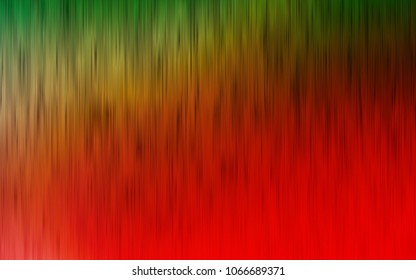 Light Green, Red vector cover with long lines. Shining colored illustration with narrow lines. The template can be used as a background.