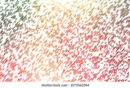 Light Green, Red vector cover with long lines. Decorative shining illustration with lines on abstract template. The pattern can be used as ads, poster, banner for commercial.