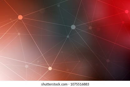 Light Green, Red vector cover with spots, lines. Design with connection of dots and lines on colorful background. New design for ad, poster, banner of your website.