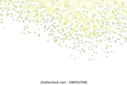 Light Green, Red vector cover with small and big stars. Stars on blurred abstract background with gradient. The pattern can be used for new year ad, booklets.