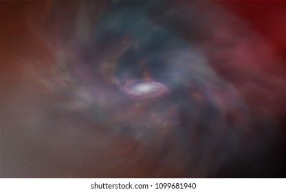 Light Green, Red vector cover with astronomical stars. Glitter abstract illustration with colorful cosmic stars. Template for cosmic backgrounds.