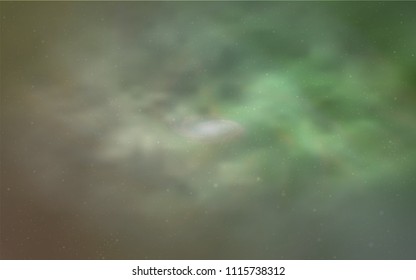 Light Green, Red vector cover with astronomical stars. Blurred decorative design in simple style with galaxy stars. Pattern for astrology websites.