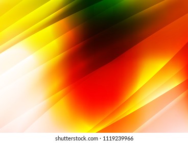 Light Green, Red vector cover with long lines. Glitter abstract illustration with colored sticks. The template can be used as a background.