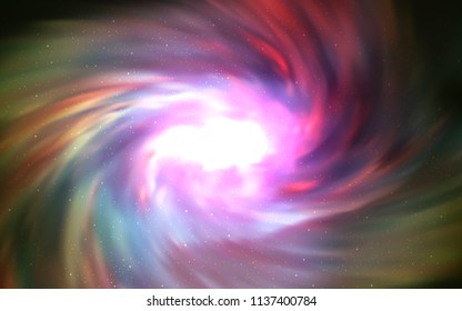 Light Green, Red vector cover with astronomical stars. Blurred decorative design in simple style with galaxy stars. Pattern for astrology websites.