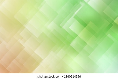Light Green, Red vector cover with stright stripes. Lines on blurred abstract background with gradient. Smart design for your business advert.