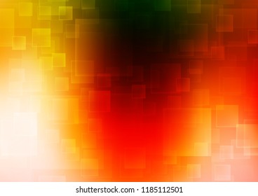 Light Green, Red vector cover in polygonal style. Rectangles on abstract background with colorful gradient. Pattern for busines ad, booklets, leaflets