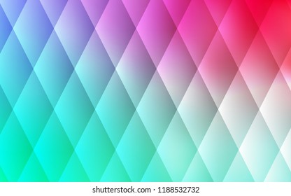 Light Green, Red vector cover in polygonal style. Rectangles on abstract background with colorful gradient. Smart design for your business advert.
