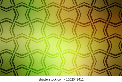 Light Green, Red vector cover with stright stripes. Decorative shining illustration with lines on abstract template. Template for your beautiful backgrounds.