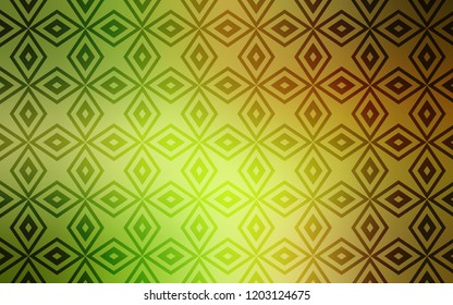 Light Green, Red vector cover in polygonal style. Glitter abstract illustration with rectangular shapes. Pattern for commercials.