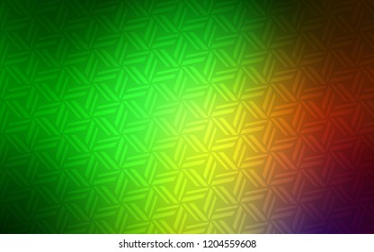 Light Green, Red vector cover with polygonal style. Decorative design in abstract style with triangles. Best design for your ad, poster, banner.