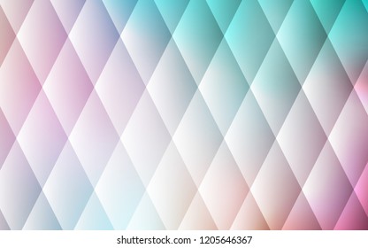 Light Green, Red vector cover in polygonal style. Rectangles on abstract background with colorful gradient. Pattern for commercials.