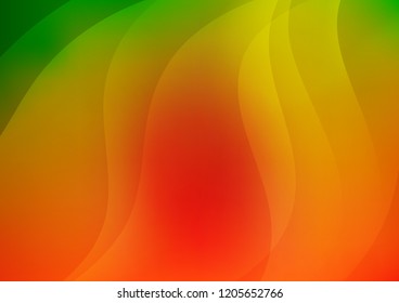 Light Green, Red vector cover with long lines. Blurred decorative design in simple style with lines. The pattern can be used for busines ad, booklets, leaflets