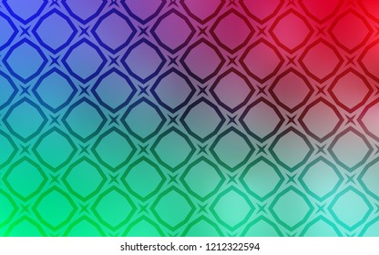 Light Green, Red vector cover with small and big stars. Blurred decorative design in simple style with stars. Best design for your ad, poster, banner.