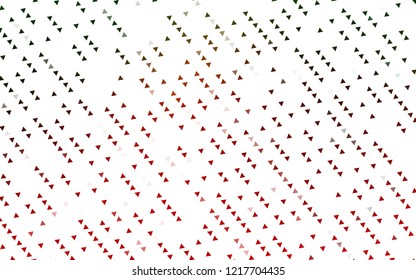 Light Green, Red vector cover in polygonal style. Abstract gradient illustration with triangles. Best design for your ad, poster, banner.
